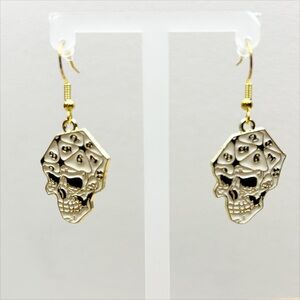 Novelty Earrings Skull Dice Ear-wire Earrings Handmade